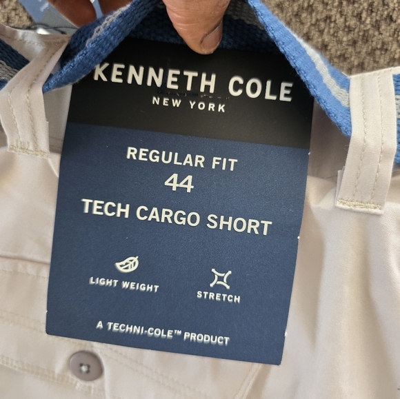 $79 Kenneth Cole NWT Tech Cargo Shorts Mens Sz 44 Belted Pockets Outdoor - Picture 12 of 14